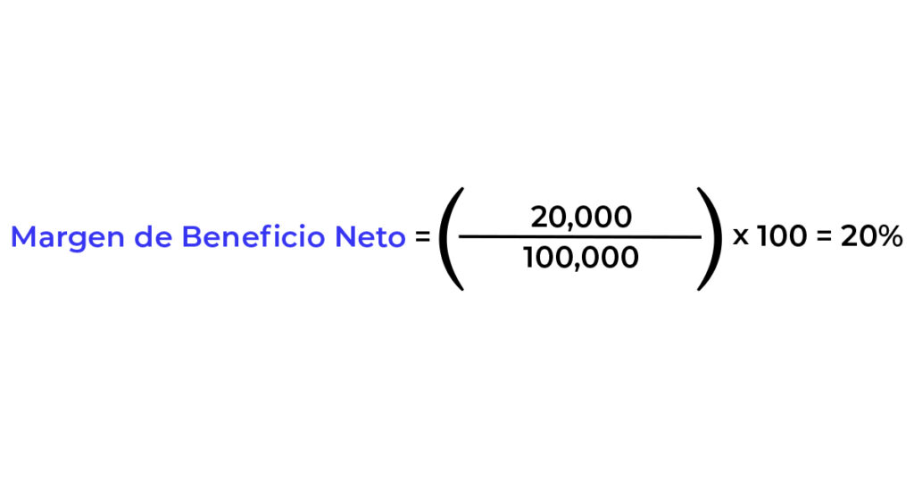 ejemplo margen de beneficio neto