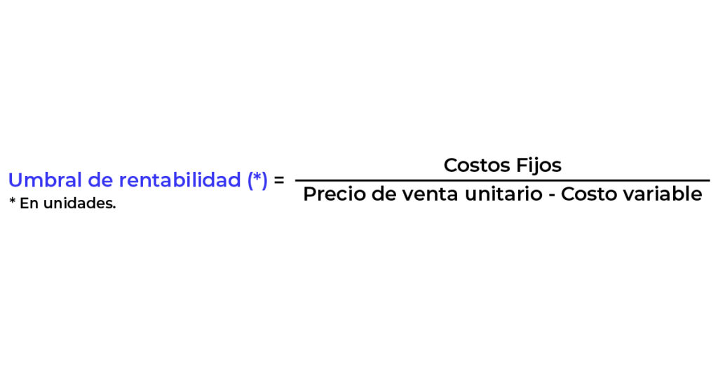 formula del umbral de rentabilidad